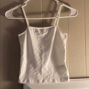 White Cropped Tank Top